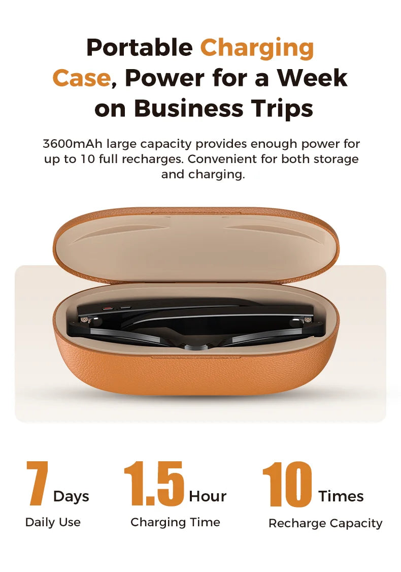 M02 Smart Glasses with 12MP Camera, Local Storage, Audio/Video Recording, and Real-Time AI Translation