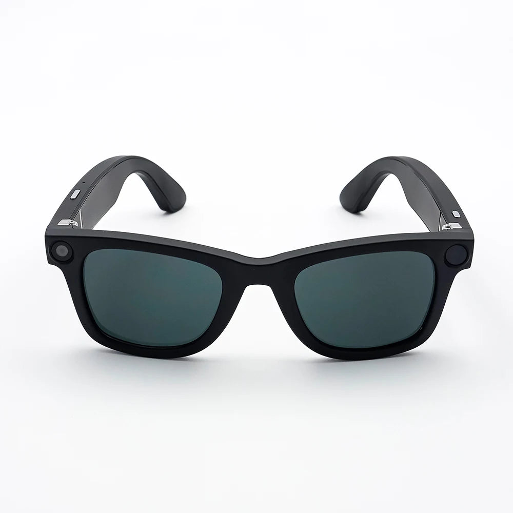 Sanvnet GS3 Smart Glasses with 8MP 4K Camera, Wi‑Fi Transmission, Bluetooth Calls, Music Playback, and Dual-Lens Wearable Headset