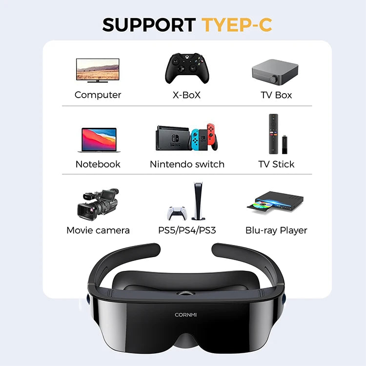 Private HD Movie Video Mobile Smart Giant Screen 4K VR Glasses VR Headset Ar Glasses Devices Virtual Reality
