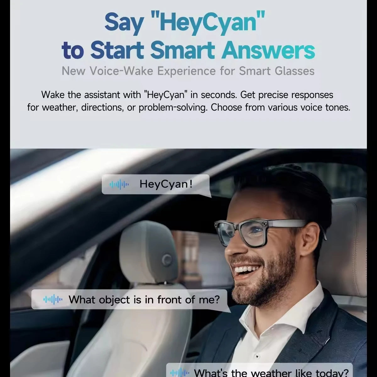 Smart Glasses with Bluetooth Calling, 8MP 8K Camera, Wi‑Fi Transfer, AI Audio Recording