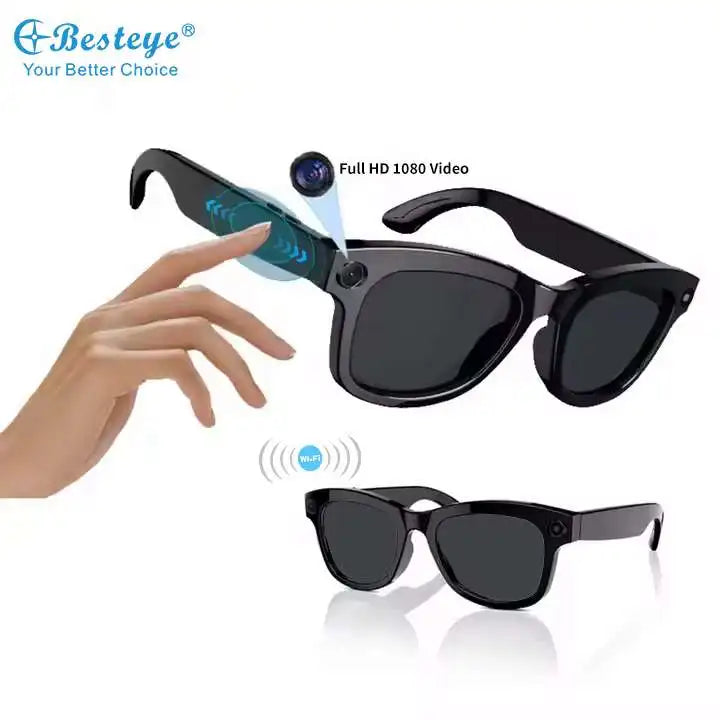 New AI Smart Glasses 8.0MP Wearable Video Recording 1080P Camera Glass Automatic Recognition Translation Voice Call  Sunglasses