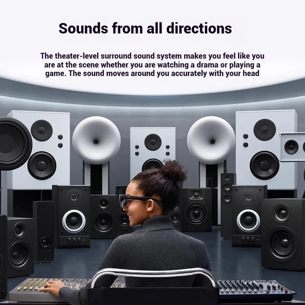 2026 RayNeo Air 3S Pro - Smart AR Glasses HD Movie Viewing 3D 135-inch Screen 1200 Nits High Brightness